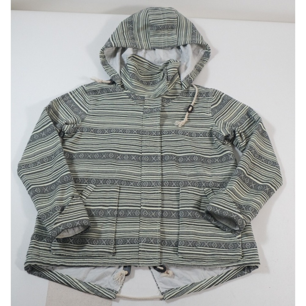 Capulet Jacket Womens XXSP Gray Anthropologie Tribal Hooded Anorak Fishtail Coat